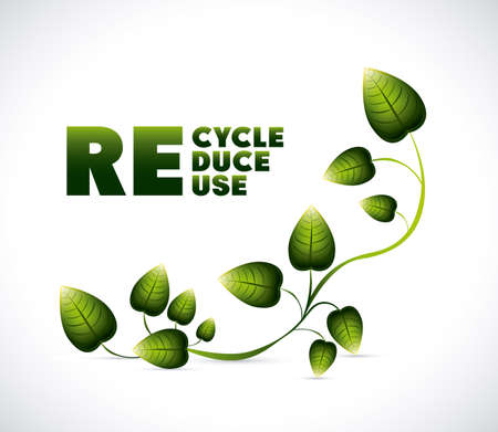 Recycle design over white background, vector illustrationのイラスト素材