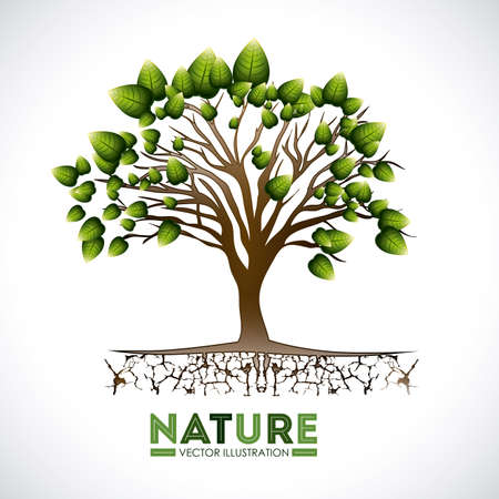 Ecology design over white background, vector illustrationのイラスト素材