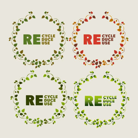 Recycle design over white background, vector illustrationのイラスト素材