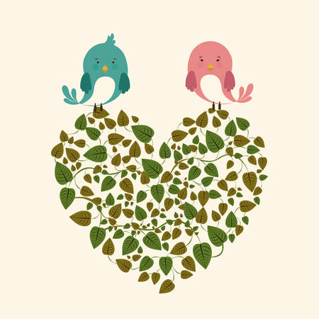 Ecology design over beige background, vector illustrationのイラスト素材