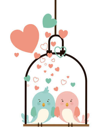 Birds design over white background, vector illustrationのイラスト素材