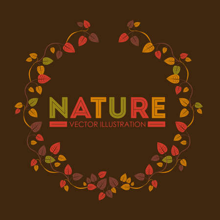 Ecology design over brown background, vector illustrationのイラスト素材