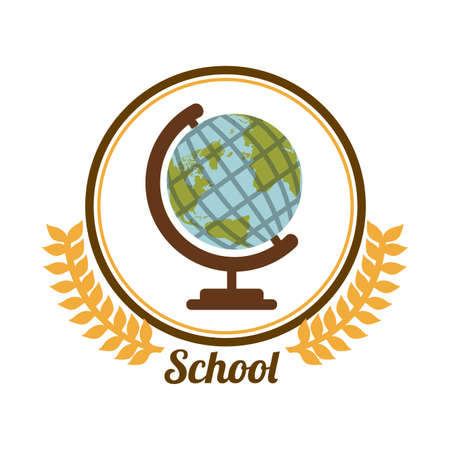 School design over white background, vector illustrationのイラスト素材