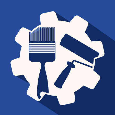 Tools design over blue background, vector illustrationのイラスト素材