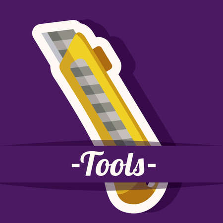 Tools design over purple background, vector illustrationのイラスト素材