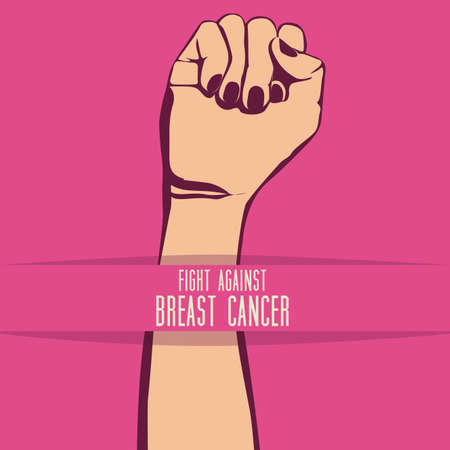 Cancer design over pink background, vector illustrationのイラスト素材