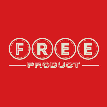 Label design over red background, vector illustrationのイラスト素材