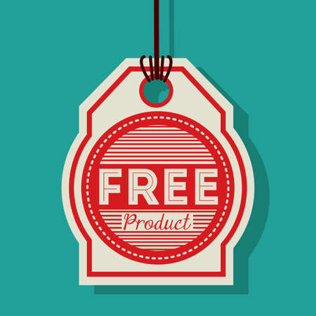 Label design over blue background, vector illustrationのイラスト素材