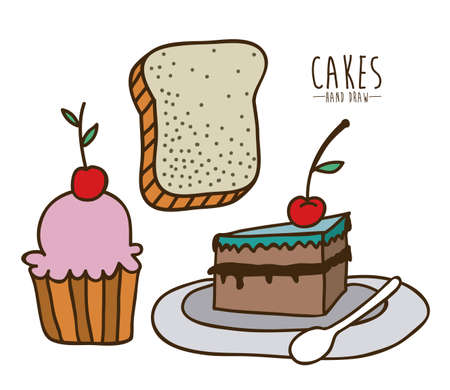 Food design over white background, vector illustrationのイラスト素材