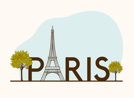 Paris design over white background, vector illustrationのイラスト素材