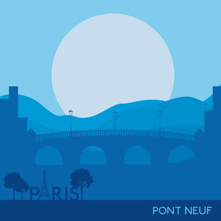 Paris design over landscape background, vector illustrationのイラスト素材