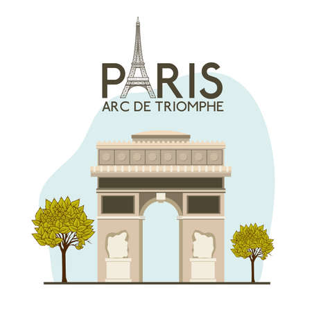 Paris design over white background, vector illustrationのイラスト素材