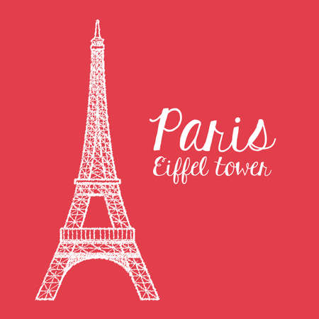 Paris design over pink background, vector illustrationのイラスト素材