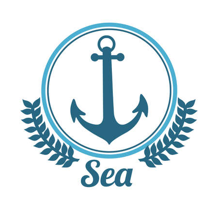 Sea design over white background, vector illustrationのイラスト素材