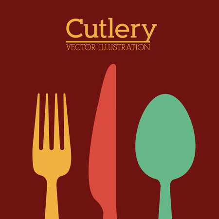 Kitchen design over red background, vector illustrationのイラスト素材