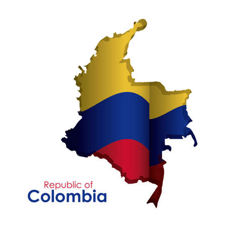 Colombia design over white background, vector illustrationのイラスト素材