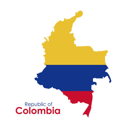 Colombia design over white background, vector illustrationのイラスト素材