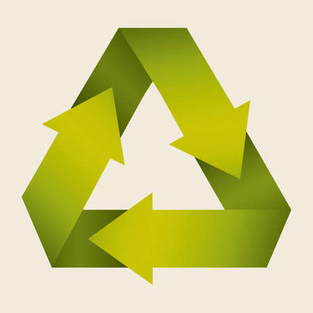 Recycle design over beige background, vector illustrationのイラスト素材