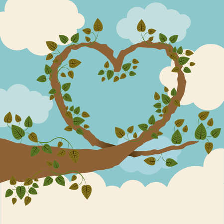 Ecology design over cloudscape background, vector illustrationのイラスト素材