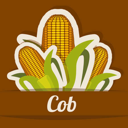 Vegetables design over brown background, vector illustrationのイラスト素材