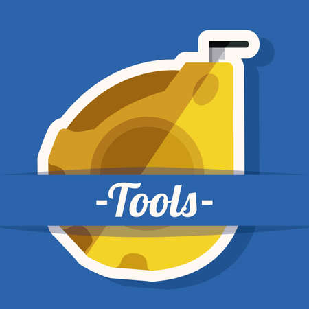 Tools design over blue background, vector illustrationのイラスト素材
