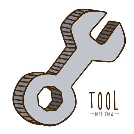 Tools design over white background, vector illustrationのイラスト素材