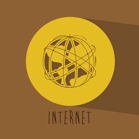 Technology design over brown background, vector illustrationのイラスト素材
