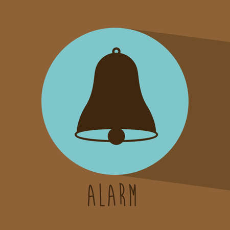 Alarm design over brown background, vector illustrationのイラスト素材