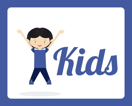 Kids design over blue background, vector illustrationのイラスト素材
