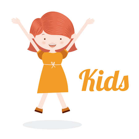 Kids design over white background, vector illustrationのイラスト素材