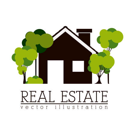Real estate design over white background, vector illustrationのイラスト素材