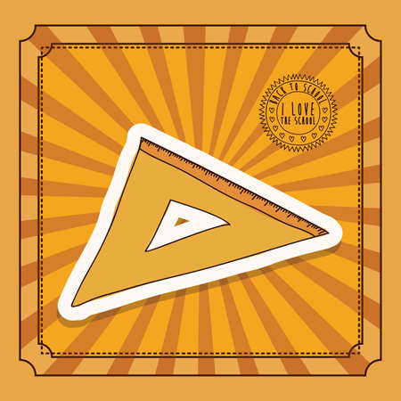 School design over yellow background, vector illustrationのイラスト素材