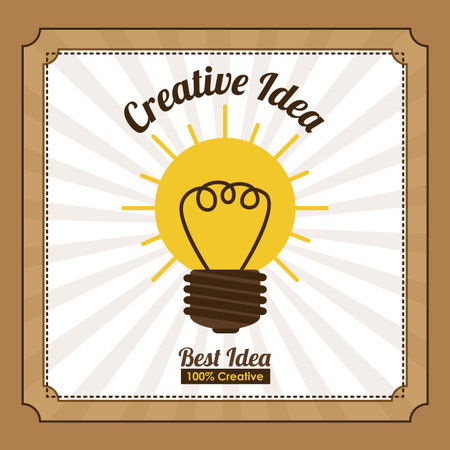 Bulb design over beige background, vector illustrationのイラスト素材