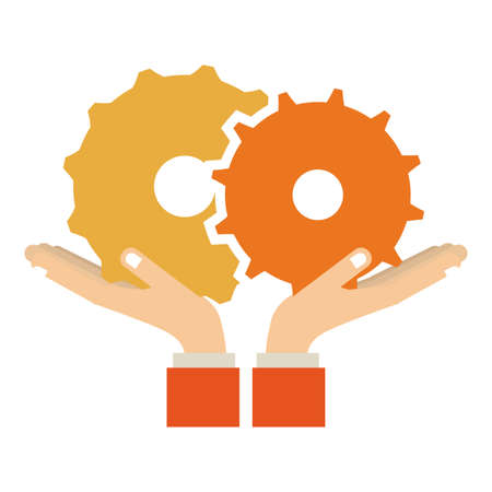 Gears  design over white background, vector illustrationのイラスト素材