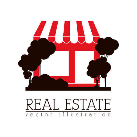 Real estate design over white background, vector illustrationのイラスト素材