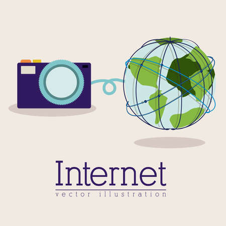 Technology design over beige background, vector illustrationのイラスト素材