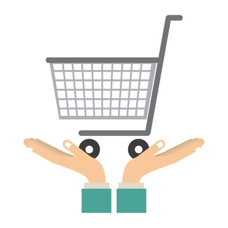 Shopping design over white background, vector illustrationのイラスト素材