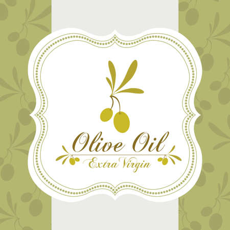 Olive oil design over green background, vector illustrationのイラスト素材