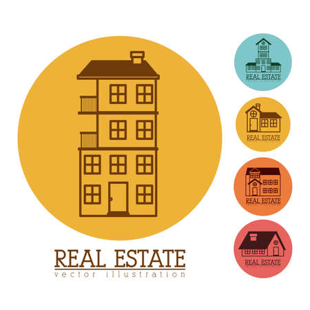 Real estate design over white background,vector illustrationのイラスト素材