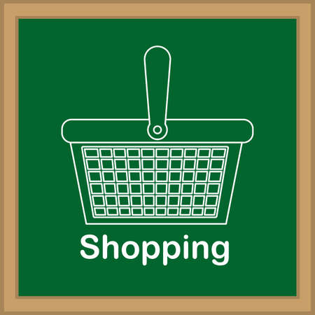 Shopping design over blackboard background, vector illustrationのイラスト素材