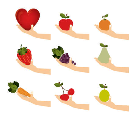 Food design over white background, vector illustrationのイラスト素材