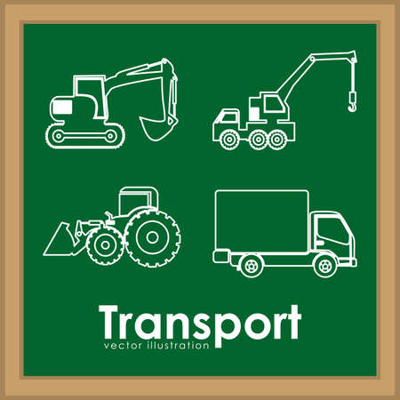 Transport design over blackboard background,vector illustrationのイラスト素材
