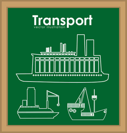 Transport design over blackboard background,vector illustrationのイラスト素材