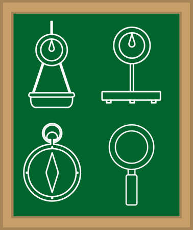 Search design over blackboard background,vector illustrationのイラスト素材