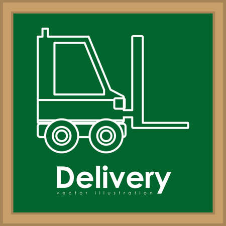 Delivery design over blackboard background,vector illustrationのイラスト素材