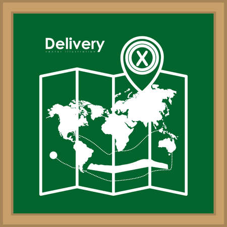 Delivery design over blackboard background,vector illustrationのイラスト素材