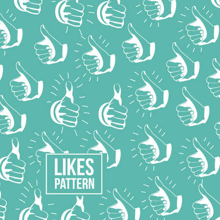 Hands design over blue background,vector illustrationのイラスト素材