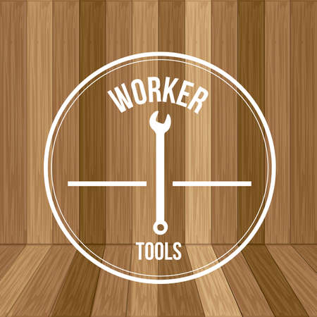 Tools design over wooden background,vector illustrationのイラスト素材