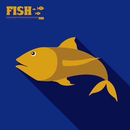 Fish design over blue background,vector illustrationのイラスト素材