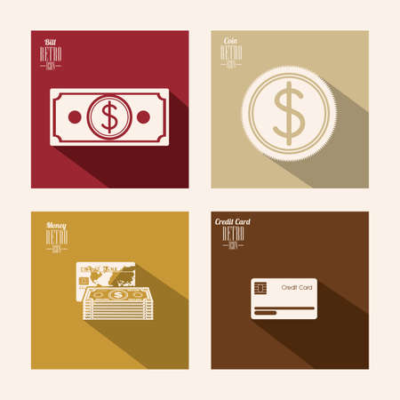 Money design over white background, vector illustrationのイラスト素材